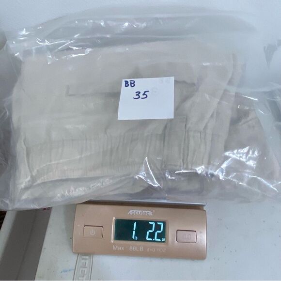 Caribbean Men’s 38 Linen Cargo Trousers Cream Relaxed Vacation Resort Cruise - Picture 14 of 14